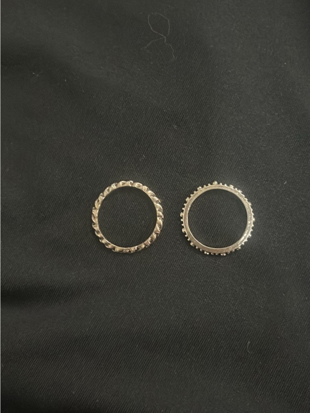 Two Silver Toned Rings - Picture 3 of 3
